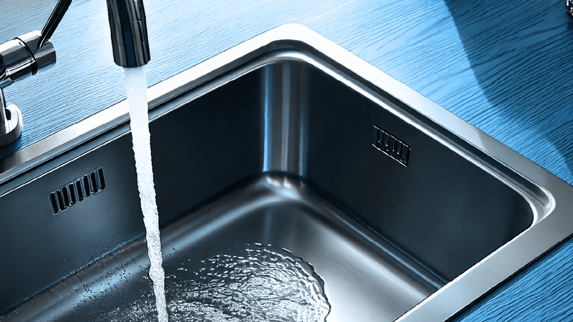 do you need a water softener water pouring out of a faucet into a stainless steel sink