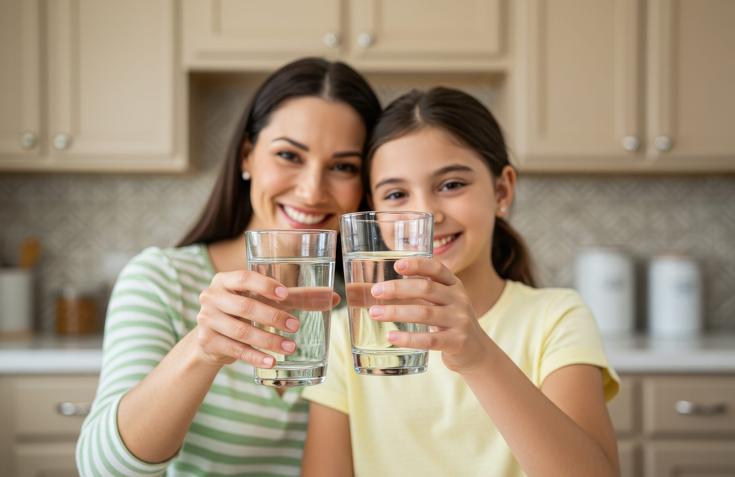 kitchen faucet running water