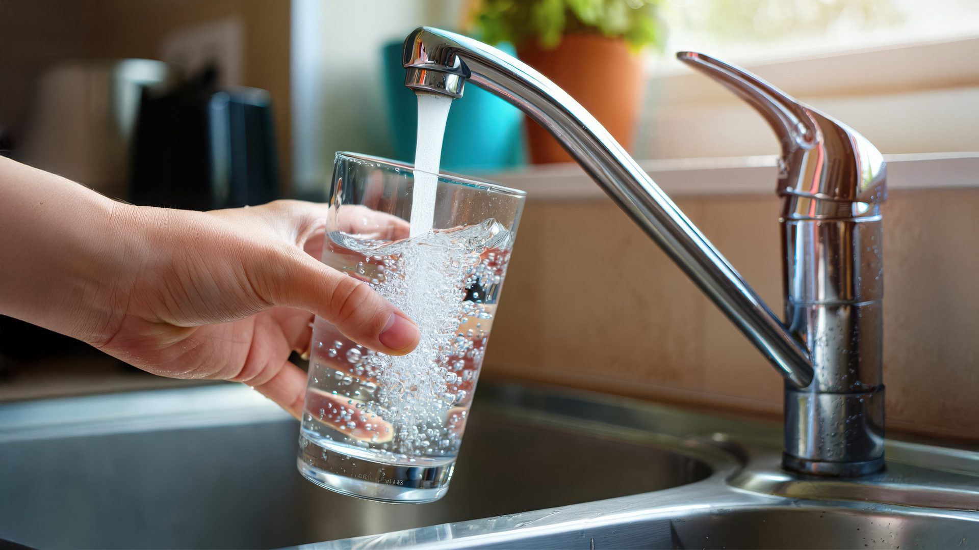 glas with water from tap water, common contaminants in tap water