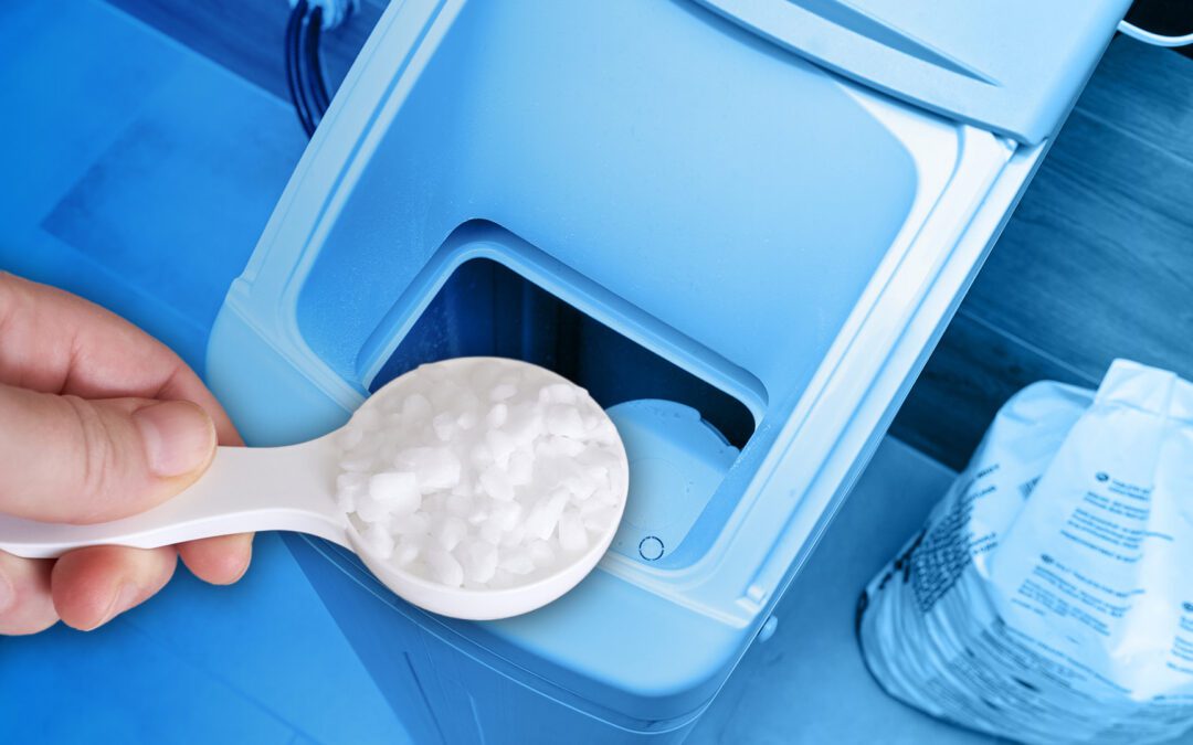 water softener being runned out of salt